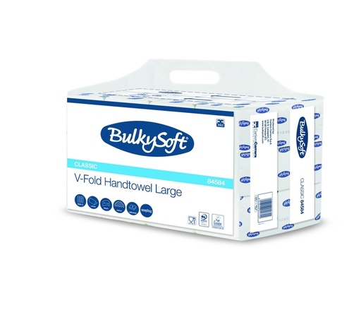 [1465985] Handdoek BulkySoft Classic v-vouw 2-laags 240x210mm 12x250 vel wit 84584