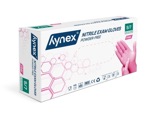 [1466501] Handschoen Hynex nitril S roze 3.5gr 100 stuks