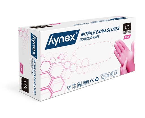 [1466528] Handschoen Hynex nitril L roze 3.5gr 100 stuks