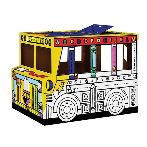 [1466318] Kartonnen Speelbus Bankers Box Play inkleurbaar