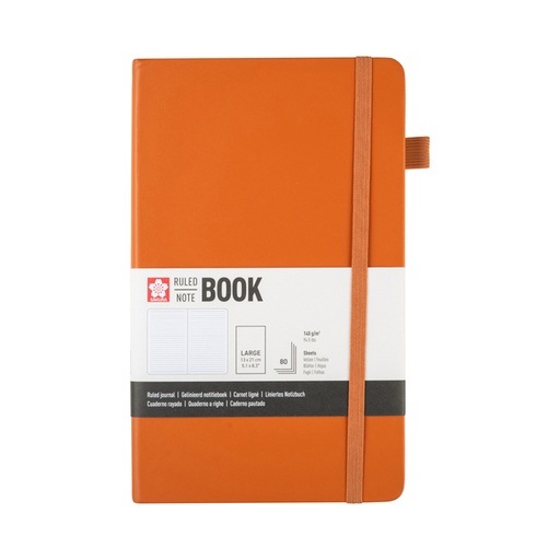 [1466126] Notitieboek Sakura large 130x210mm lijn hard cover amber