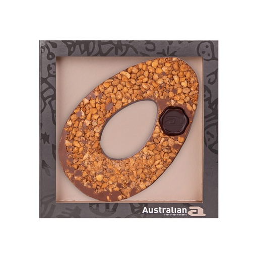[1466061] Chocolade Australian Dodo paasei hazelnoot amaretti melk 150g