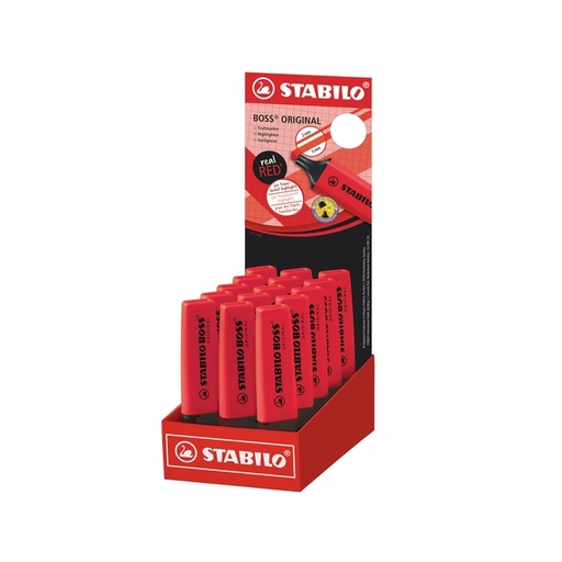 [1466362] Markeerstift STABILO Boss 70/48 echt rood display à 15 stuks