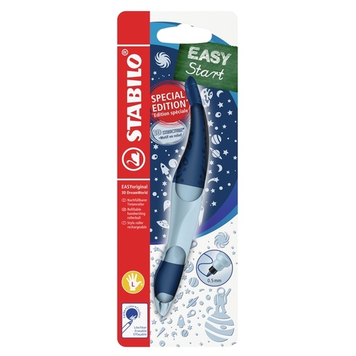[1466363] Rollerpen STABILO Easyoriginal linkshandig 3D DreamWorld medium blauw