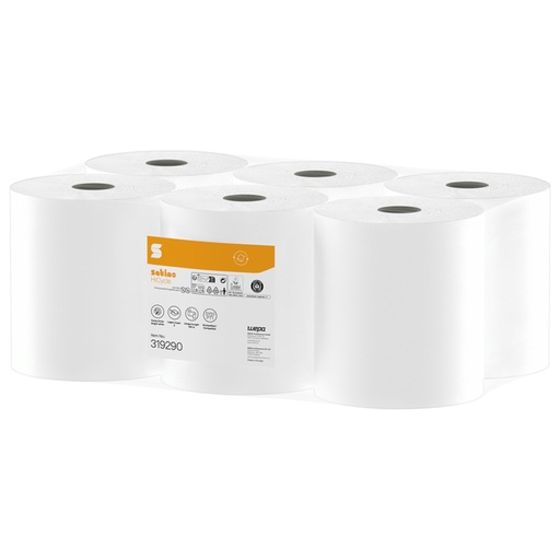[1466390] Handdoekrol Satino PT1 HiCycle 2-laags 6x150m wit 319290