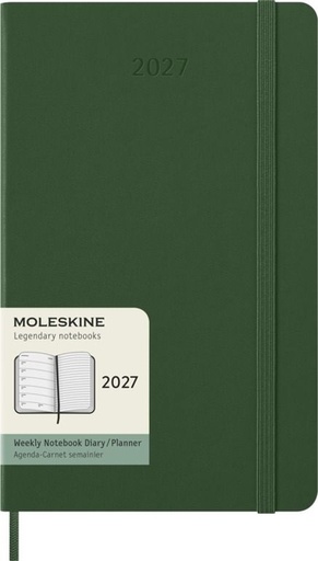 [1466004] Agenda 2027 Moleskine 12M Planner Weekly 7dagen/1pagina large hc myrtle green
