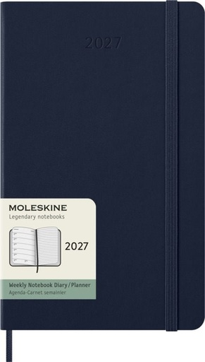 [1466044] Agenda 2027 Moleskine 12M Planner Weekly 7dagen/1pagina large hc sapphire blue
