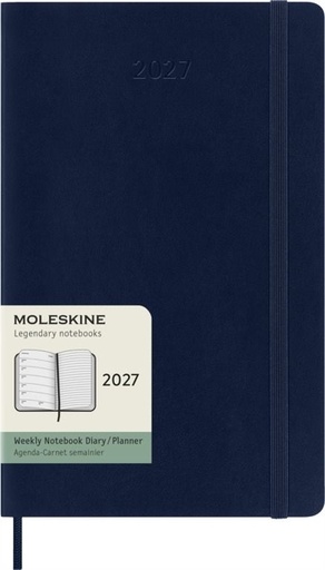 [1466046] Agenda 2027 Moleskine 12M Planner Weekly 7dagen/1pagina large sc sapphire blue