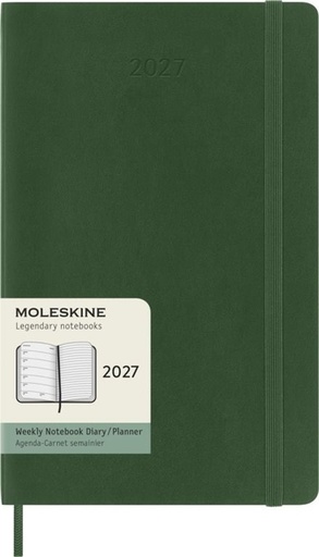 [1466051] Agenda 2027 Moleskine 12M Planner Weekly 7dagen/1pagina large sc myrtle green