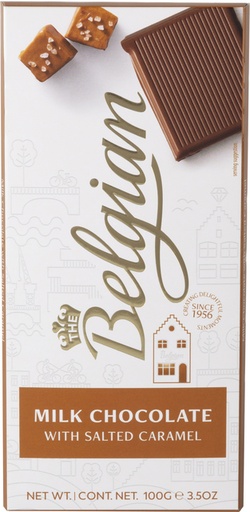 [1467858] Chocolade The Belgian melk karamel zout reep 100 gram