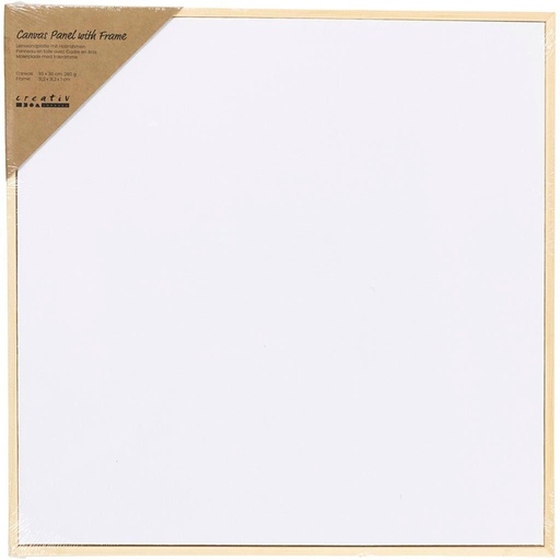 [1467899] Canvaspaneel Creativ Company met lijst 300x300mm wit