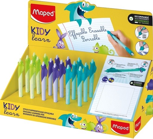 [1467942] Oefenpen Maped Kidy Learn Magic uitwisbaar display à 18 stuks assorti
