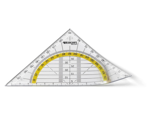 [1468106] Geodriehoek Westcott 14cm flexibel transparant