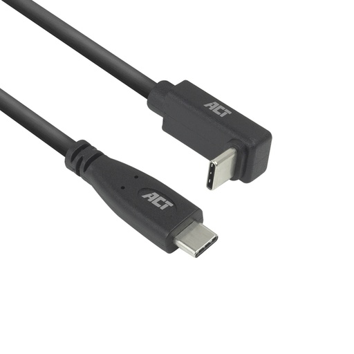 [1468035] Kabel ACT USB-C standaard naar USB-C hoek boven/beneden 10Gbps 1m
