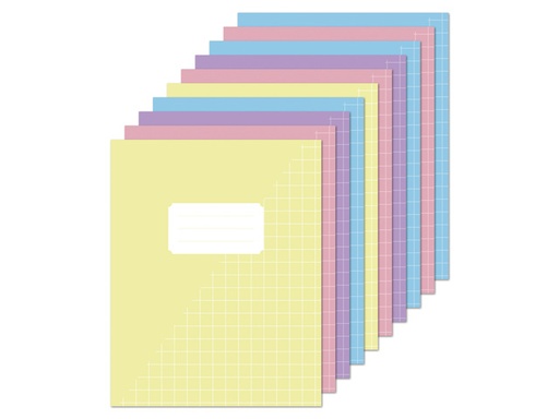 [1467817] Schrift Kangaro A5 ruit 10mm 80 pagina's 60 gram assorti pastel 10st