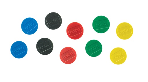 [1468600] Magneet Nobo 38mm assorti 10 stuks