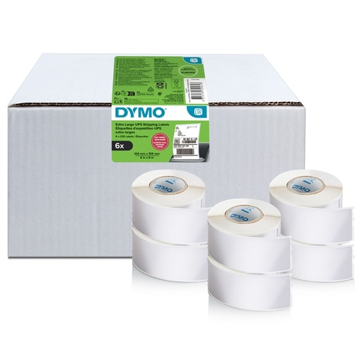 [1469017] Etiket Dymo LabelWriter 5XL verzendlabel 104x159mm 6 rollen á 220 stuks wit