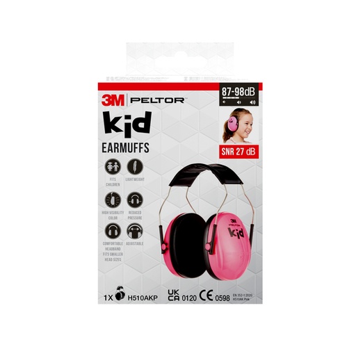 [1469227] Oorkap 3M Peltor voor kinderen  H510AK 87-98 dB roze