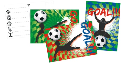 [1465886] Wenskaart Haza uitnodiging goal! 6 stuks