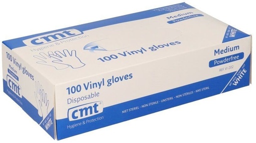[1469098] Handschoen CMT M vinyl poedervrij wit 100 stuks