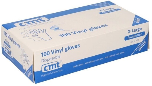 [1469105] Handschoen CMT XL vinyl poedervrij wit 100 stuks