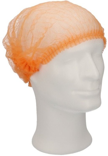 [1469128] Haarnet CMT clip non-woven M 49cm PP oranje 100 stuks