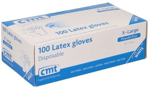 [1469129] Handschoen CMT XL latex poedervrij wit 100 stuks