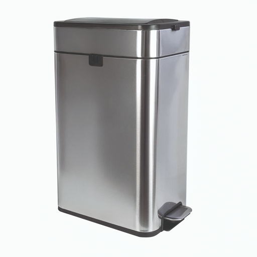 [1469331] Pedaalemmer MAUL Wing 40 liter met vlinderdeksel rvs