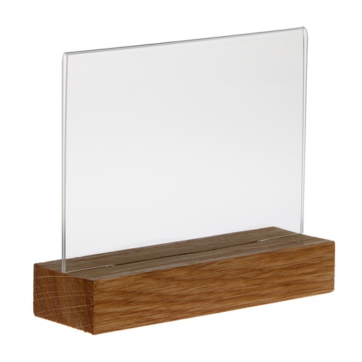 [1473127] Kaarthouder Europel acryl houten voet A6 liggend 5 stuks