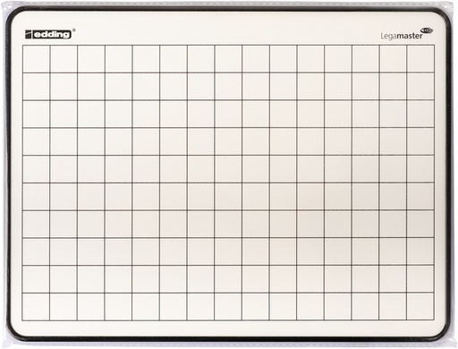 [1473908] Wisbord Legamaster gelakt staal geruit + blanco