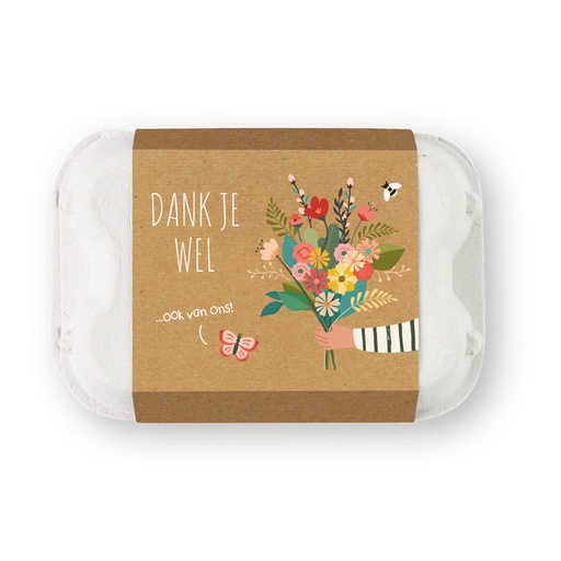 [1474233] Giftbox Blossombs Dank je wel eierdoosje à 6 zaadbommetjes