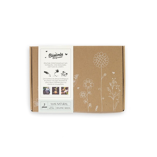 [1474234] Giftbox Blossombs wilde bloemzaden box à 7 zaadbommetjes