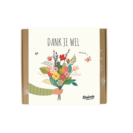 [1474241] Giftbox Blossombs Dank je wel box à 9 zaadbommetjes
