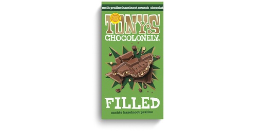 [1469465] Chocolade Tony's Chocolonely filled melk hazelnoot praline 127 gram