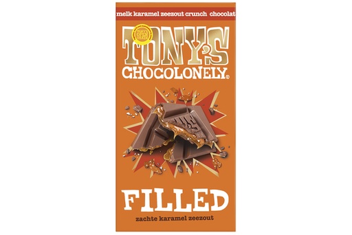 [1469467] Chocolade Tony's Chocolonely filled melk karamel zeezout 135 gram