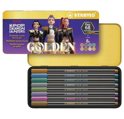 [1468936] Viltstift STABILO Pen 68 K-Pop Demon Hunters metallic 8st