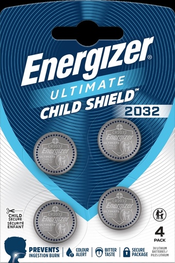 [1468910] Batterij Energizer CR2032 4x Ultimate Lithium Triple Safety