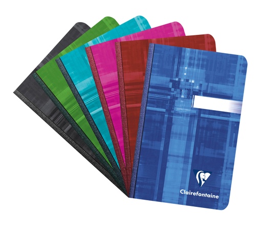 [034050] Notitieboek Clairefontaine 90x140mm lijn assorti