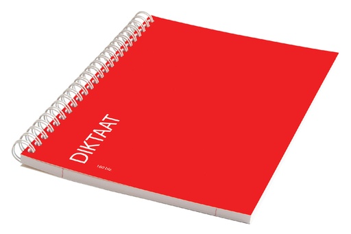 [034208] Schrift Qbasic dictaat A5 spiraal lijn 160blz 70gr rood