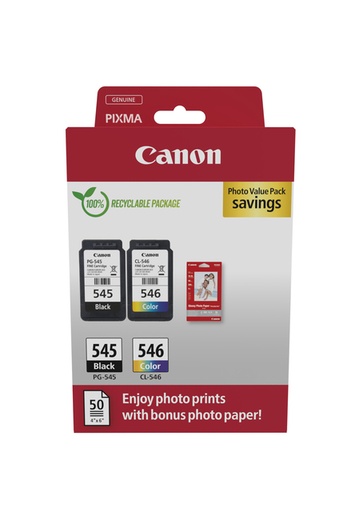 [404142] Inktcartridge Canon PG-545 CL-546 zw + kl + papier