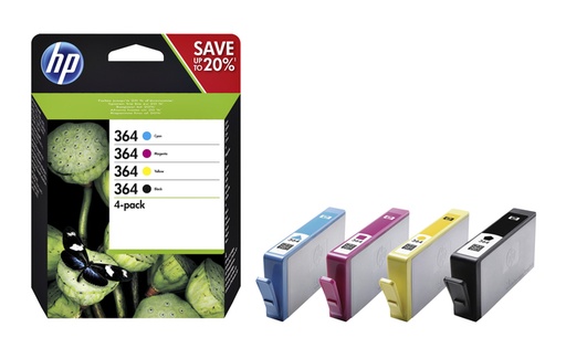 [410397] Inktcartridge HP N9J73AE 364 zwart + 3 kleuren