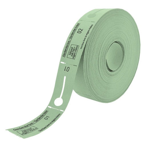 [062492] Garderobebonnen Combicraft nummering  1 t/m 500 groen 500 stuks