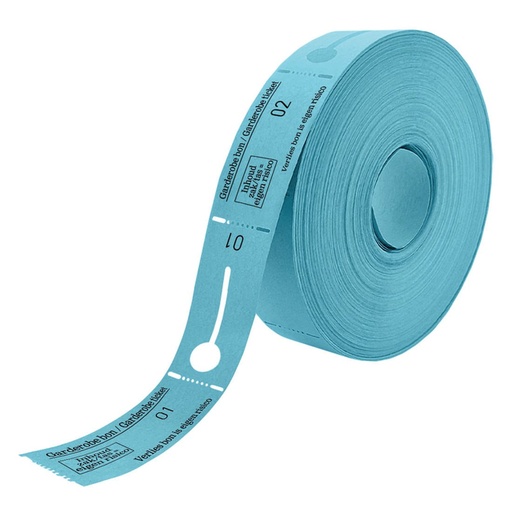 [062493] Garderobebonnen Combicraft nummering 1 t/m 500 blauw 500 stuks