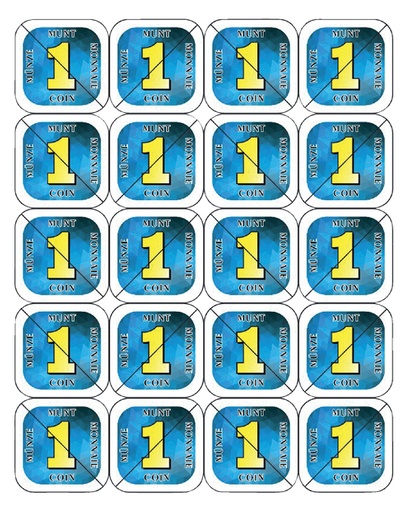 [062497] Consumptie breekmunten Combicraft 200 stuks blauw