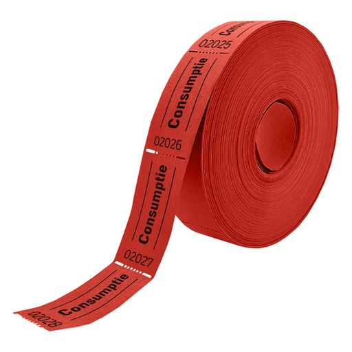 [062522] Consumptiebon Combicraft 57x30mm 2-zijdig 2x1000 stuks rood