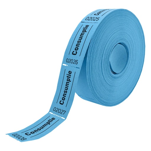 [062523] Consumptiebon Combicraft 57x30mm 2-zijdig 2x1000 stuks blauw