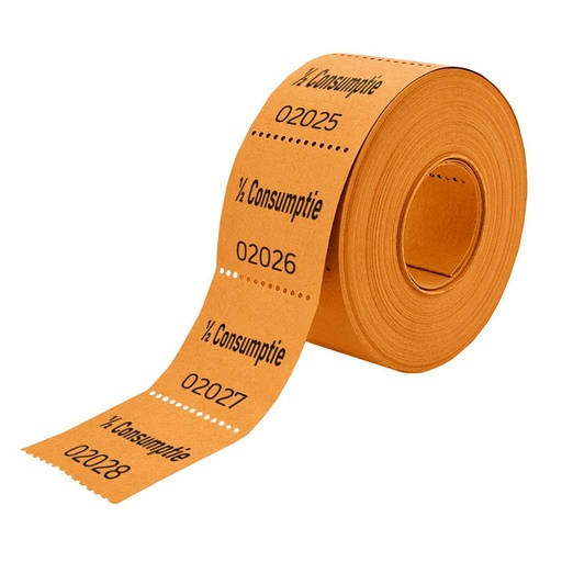 [062526] Consumptiebon CombiCraft halve consumptie 500 stuks oranje