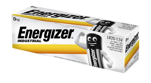 [413627] Batterij Industrial D alkaline doos à 12 stuks