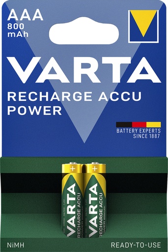 [413768] Batterij oplaadbaar VARTA 2x AAA 800mAh ready2use