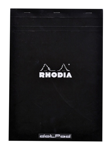 [010416] Schrijfblok Rhodia A4 dots 80 vel 80gr zwart